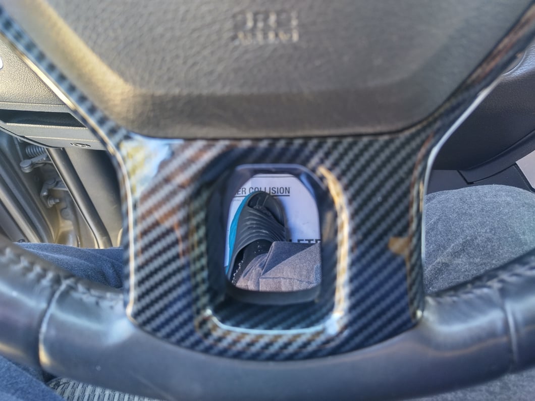 RedRock Steering Wheel Trim; Carbon Fiber (09-18 RAM 1500)