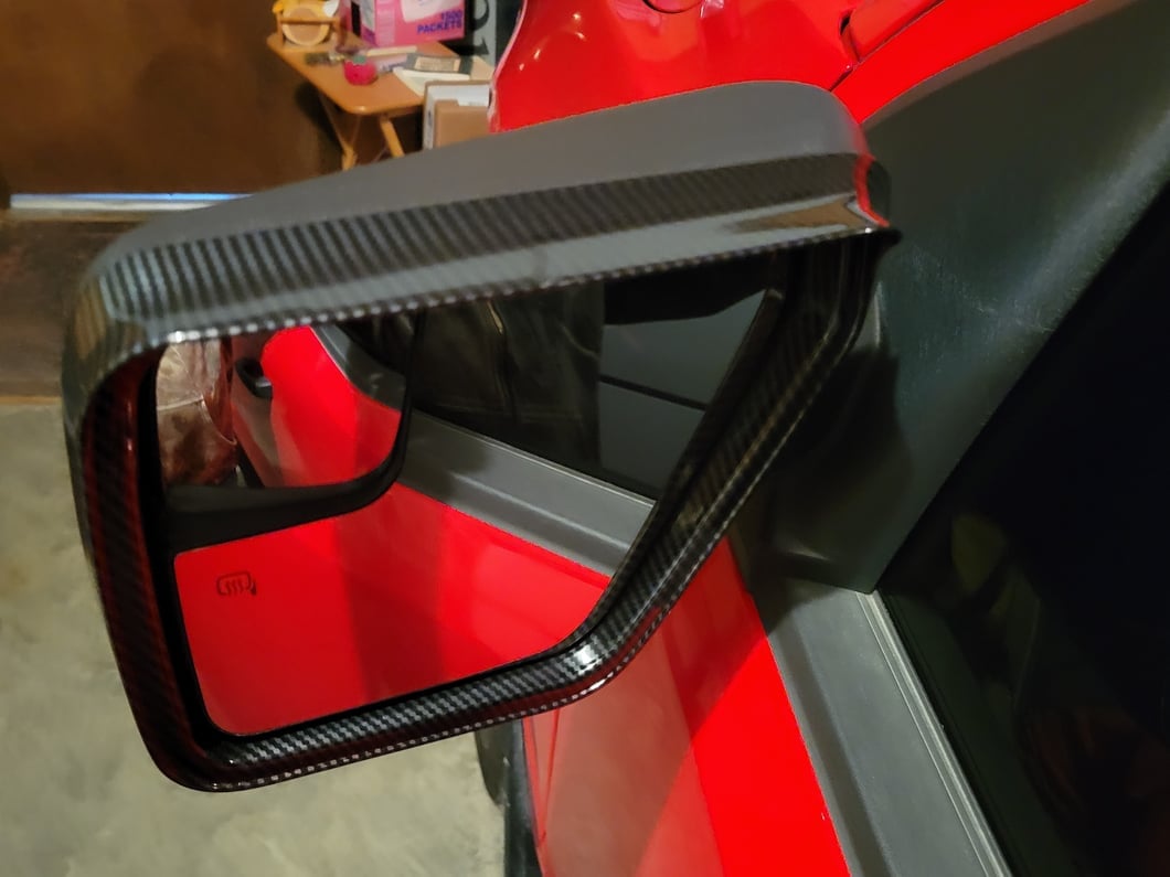 RedRock Side Mirror Trim; Carbon Fiber (21-25 F-150)