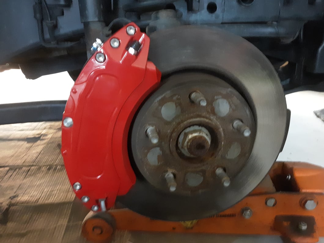 RedRock Brake Caliper Covers; Red; Front and Rear (07-18 Jeep Wrangler JK)