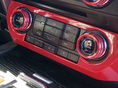 RedRock HVAC Control Bezel; Red (15-20 F-150)