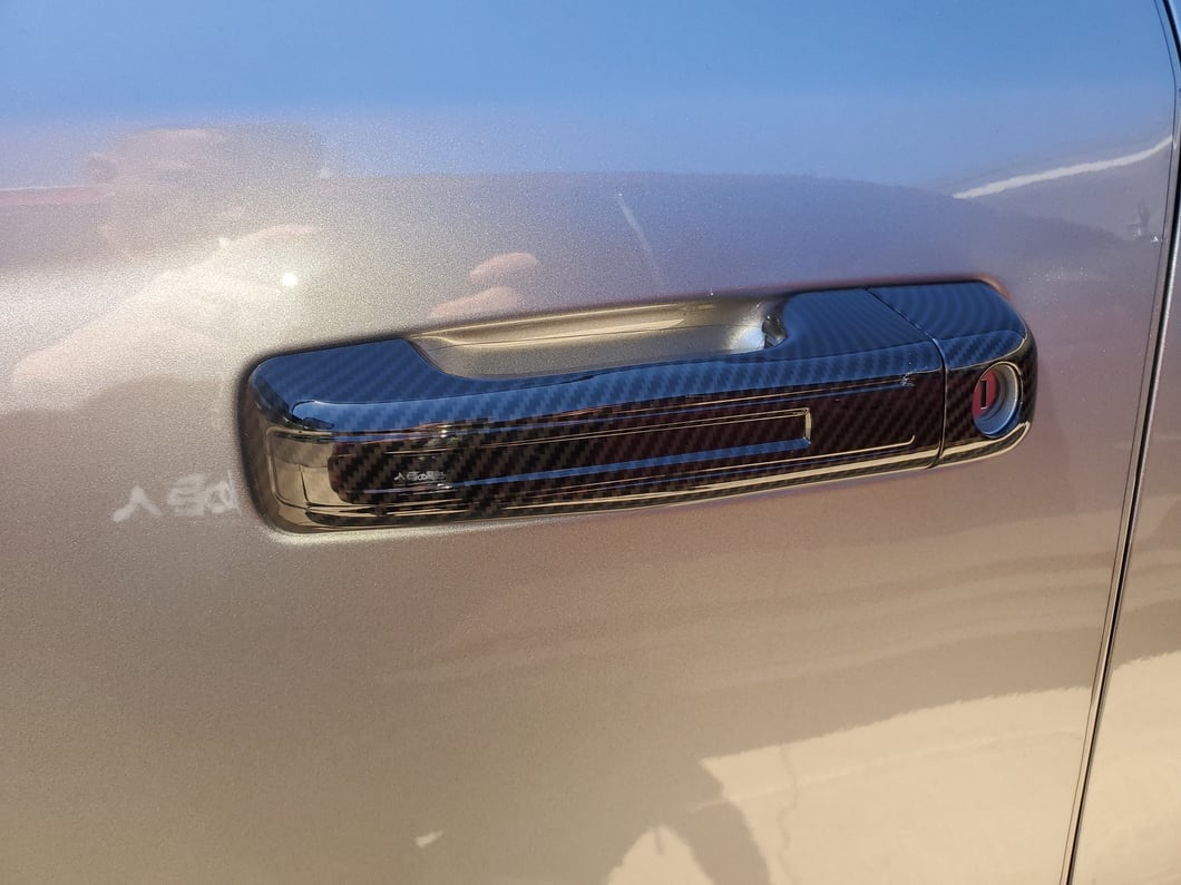RedRock Door Handle Covers; Carbon Fiber (19-25 RAM 1500)