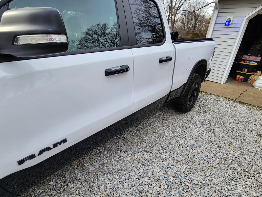 RedRock Door Handle Covers; Black (19-25 RAM 1500 w/ Passive Entry)