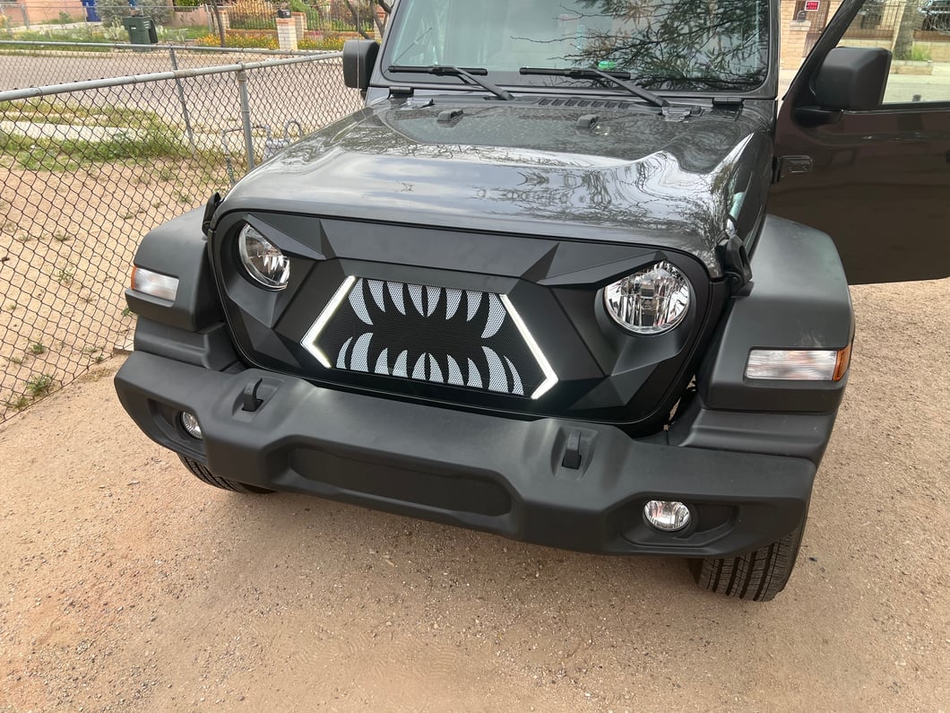 RedRock Open Wide Grille with LED DRL (18-25 Jeep Wrangler JL w/o TrailCam)