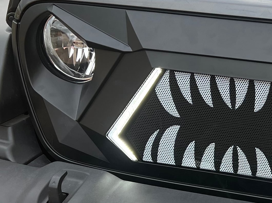 RedRock Open Wide Grille with LED DRL (18-25 Jeep Wrangler JL w/o TrailCam)