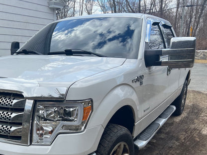 RedRock Full Towing Mirror Covers; Chrome (09-14 F-150)
