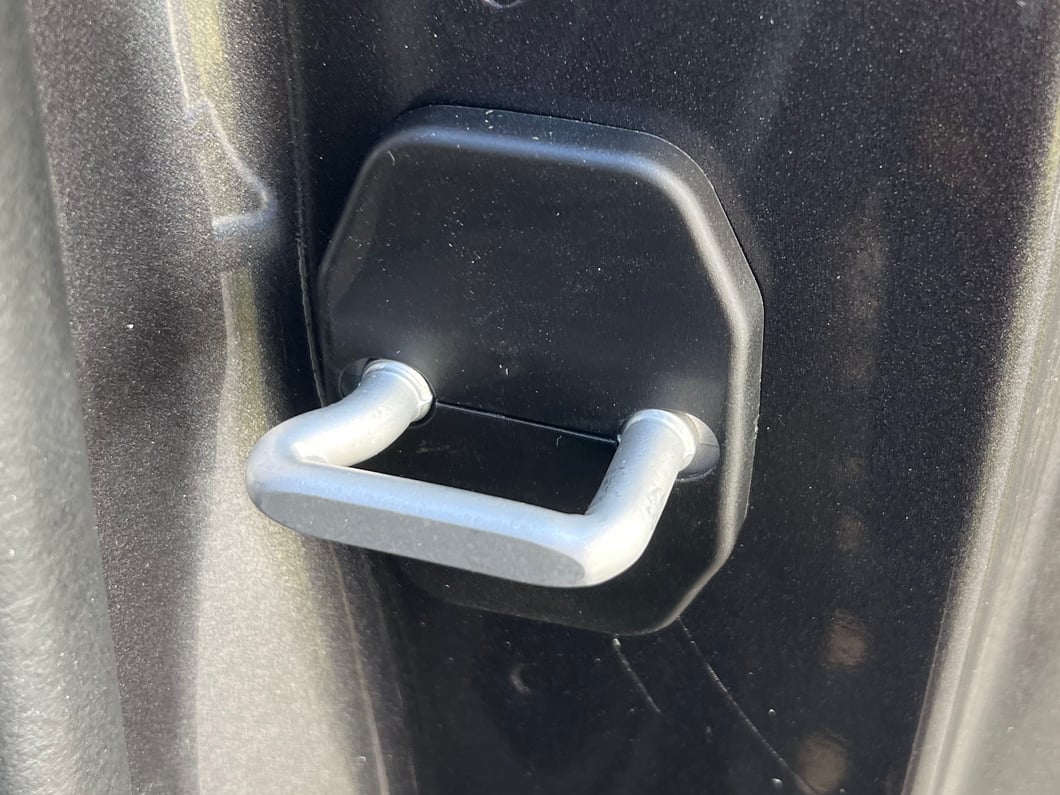 RedRock Door Striker Trim Set; Black (09-25 RAM 1500)