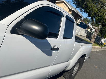 RedRock Window Deflectors; Front and Rear; Smoked (05-15 Tacoma Access Cab)
