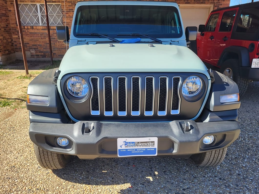 RedRock Grille Inserts; Silver (18-23 Jeep Wrangler JL w/o TrailCam)