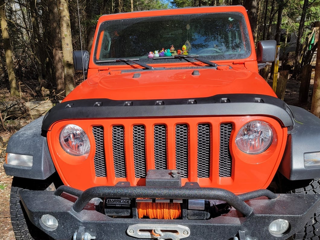 RedRock Hood Protector; Black (18-25 Jeep Wrangler JL, Excluding Rubicon 392)
