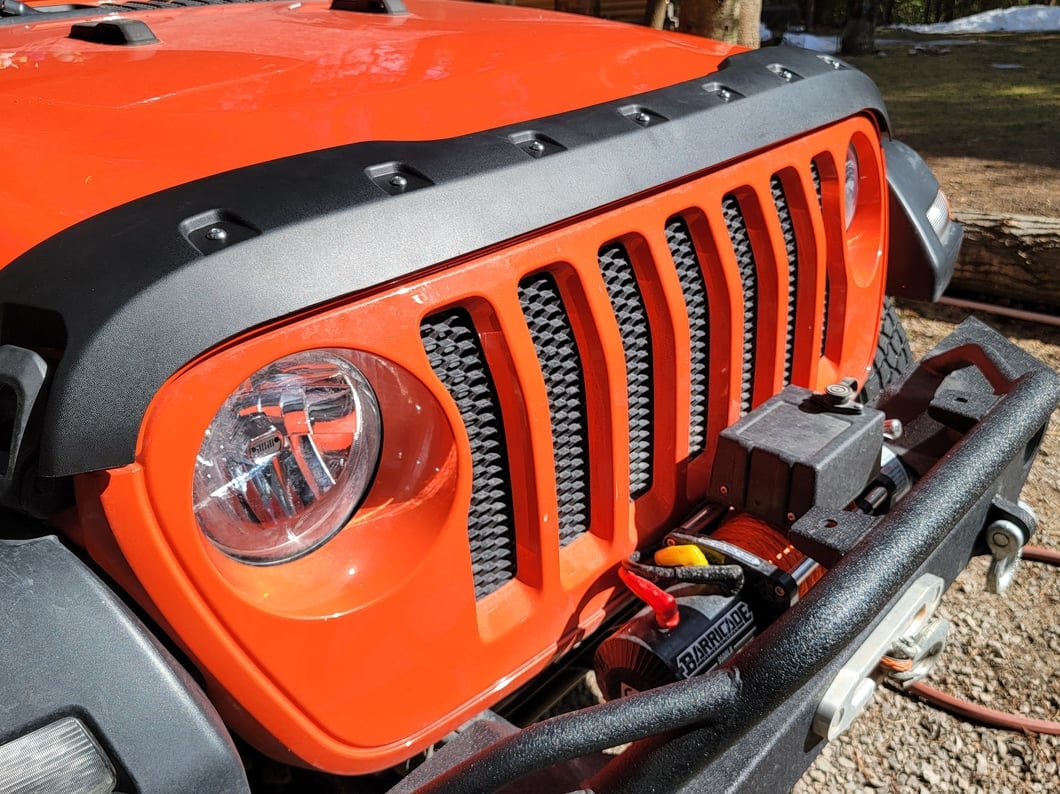 RedRock Hood Protector; Black (18-25 Jeep Wrangler JL, Excluding Rubicon 392)