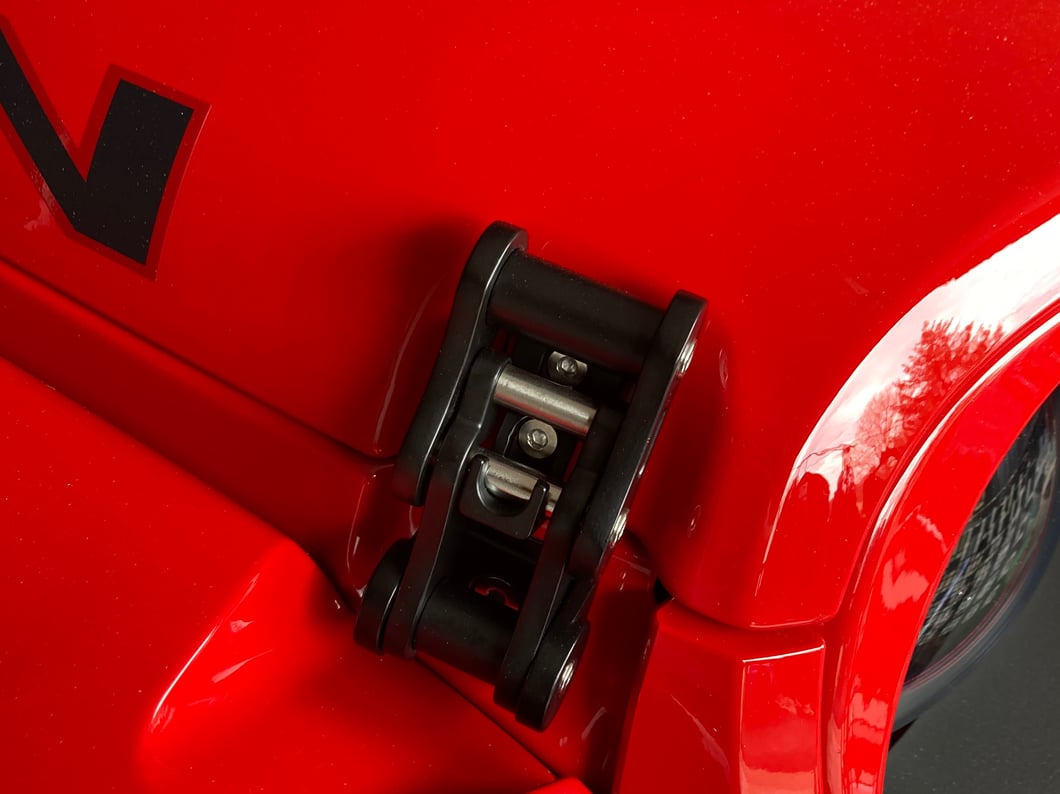 Jeep Licensed by RedRock Billet Aluminum Hood Catch Set with Jeep Logo (20-25 Jeep Gladiator JT)