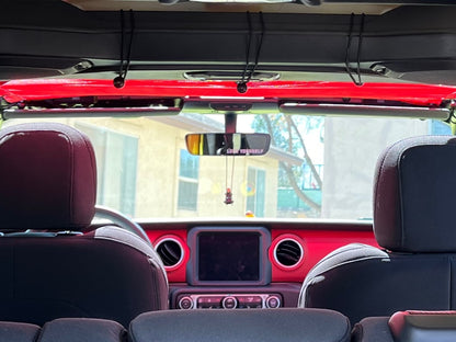 RedRock Mesh Sun Shade; Front and Rear; Red (18-23 Jeep Wrangler JL 4-Door)