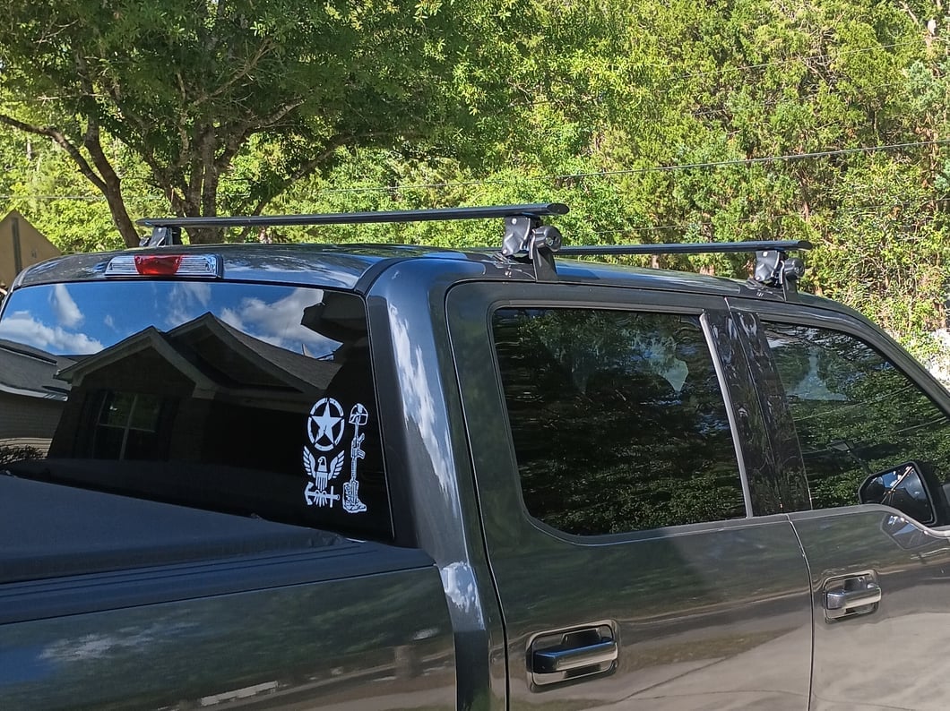 RedRock Cross Bar Roof Rack; Black; 60-Inch (15-20 F-150)