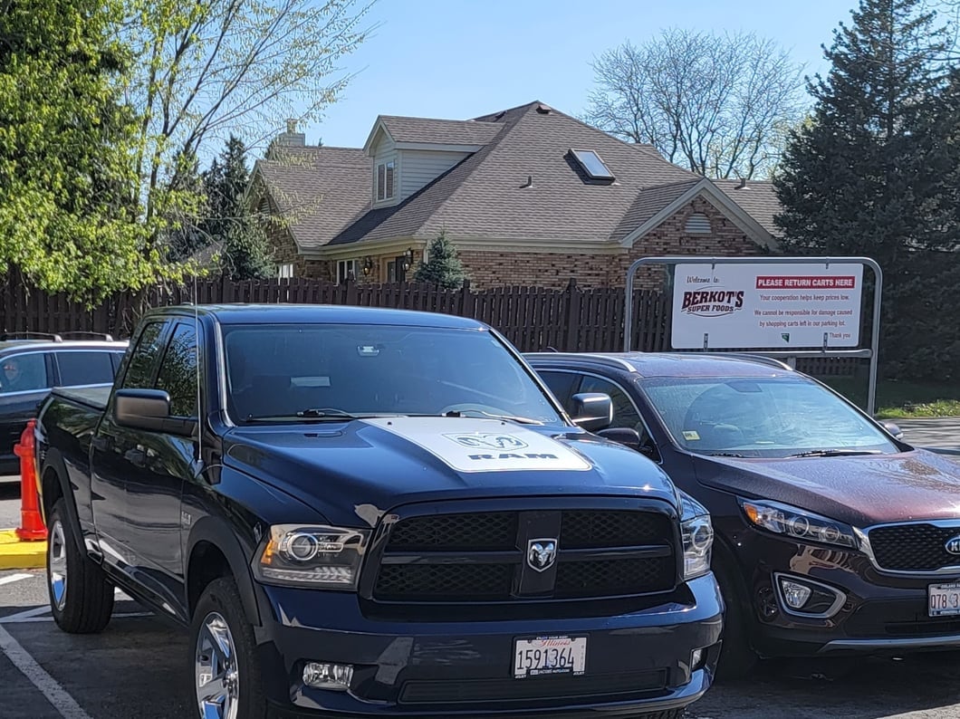 RAM Licensed by RedRock Hood Decal with Logo; Silver (09-18 RAM 1500, Excluding Rebel)