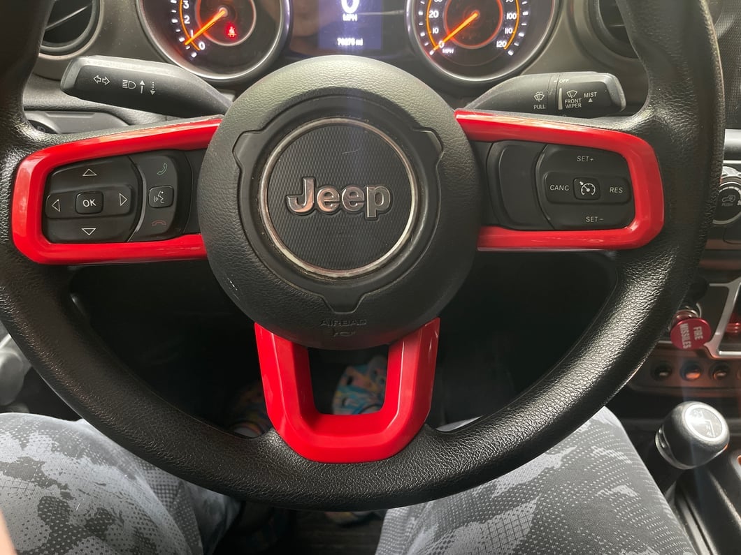 RedRock Steering Wheel Trim; Red (18-25 Jeep Wrangler JL)