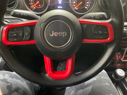RedRock Steering Wheel Trim; Red (18-25 Jeep Wrangler JL)