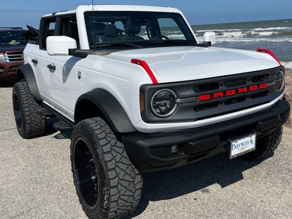 RedRock Hood Catch Trim; Red (21-25 Bronco)