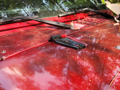RedRock Hood Hinge Cover; Black (07-18 Jeep Wrangler JK)