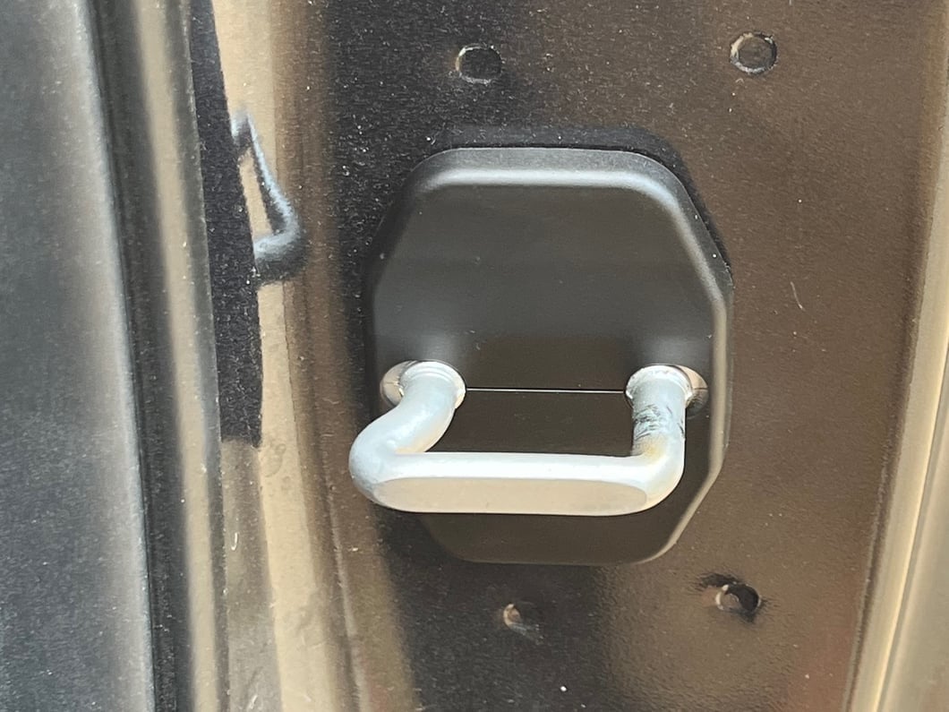 RedRock Door Striker Trim Set; Black (09-25 RAM 1500)