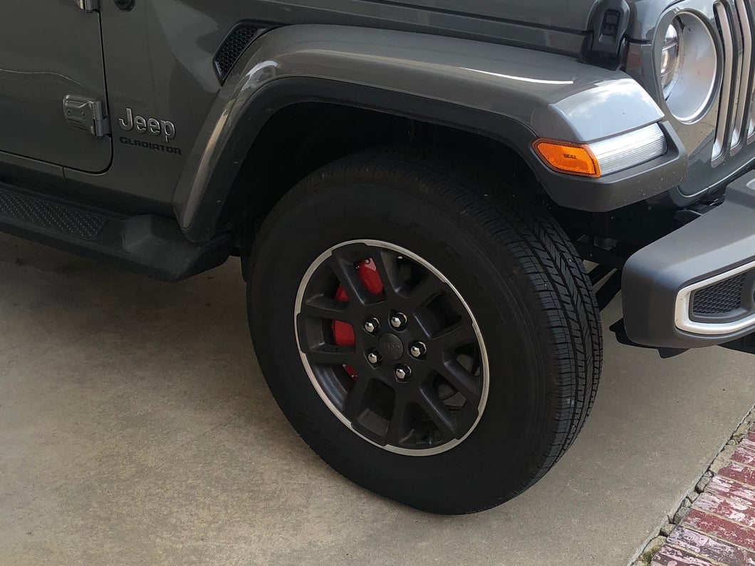 RedRock Brake Caliper Covers; Red; Front and Rear (20-25 Jeep Gladiator JT, Excluding Sport)