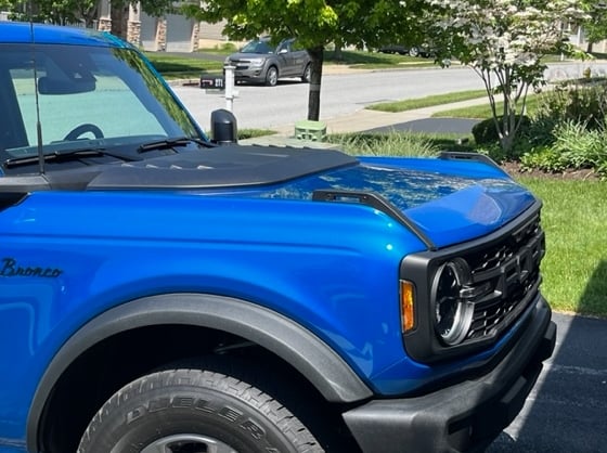 RedRock Hood Vent; Matte Black (21-25 Bronco)
