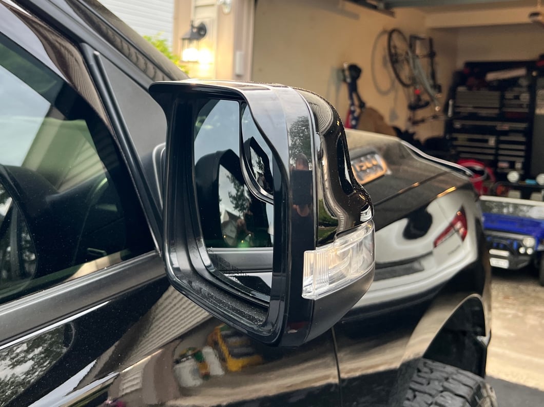 RedRock Side View Mirror Trim; Matte Black (19-25 RAM 1500)