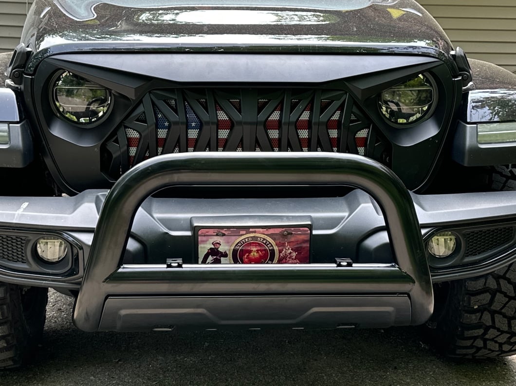 RedRock Grille Insert; Old Glory (18-25 Jeep Wrangler JL w/o TrailCam)
