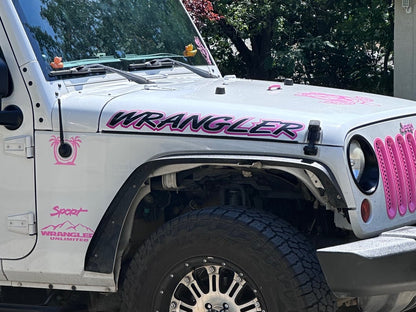 Jeep Licensed by RedRock Mountain Wrangler Unlimited Decal; Pink (87-18 Jeep Wrangler YJ, TJ & JK)