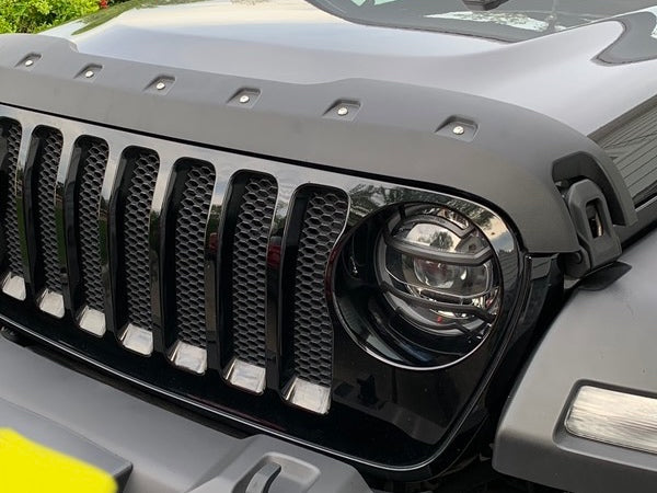 RedRock Hood Protector; Black (18-25 Jeep Wrangler JL, Excluding Rubicon 392)