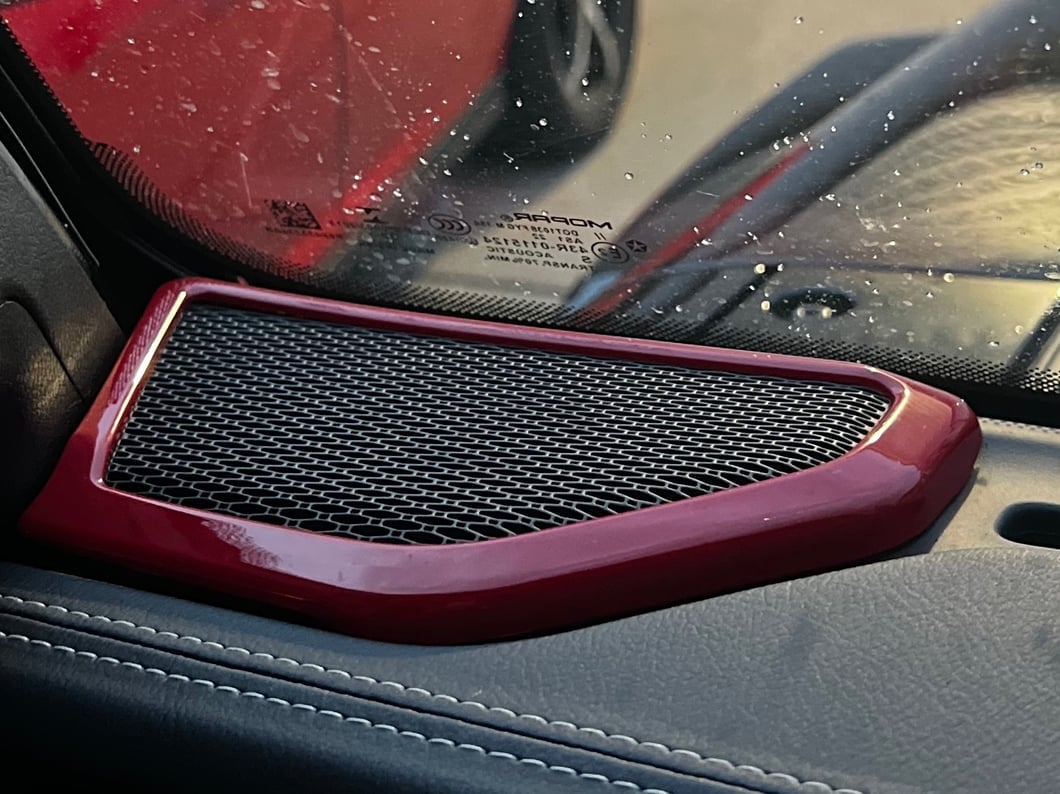 RedRock Door Speaker Trim; Red (18-25 Jeep Wrangler JL)