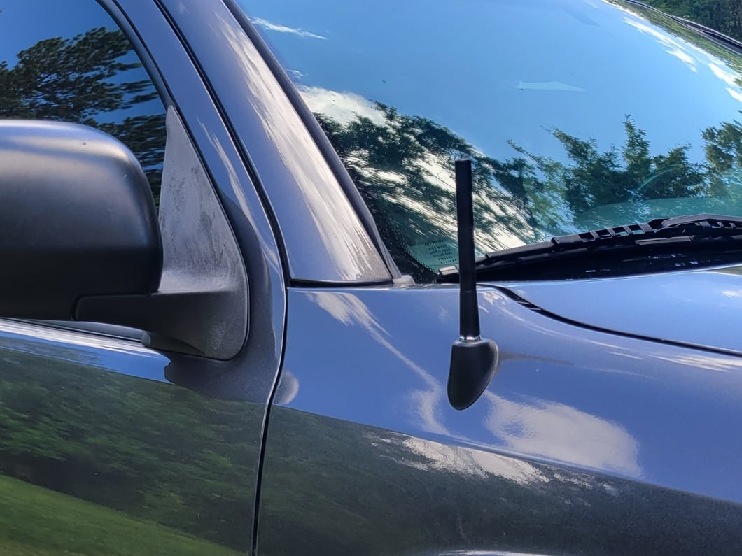 RedRock Short Billet Black Antenna; 5-Inch (05-16 Tacoma)