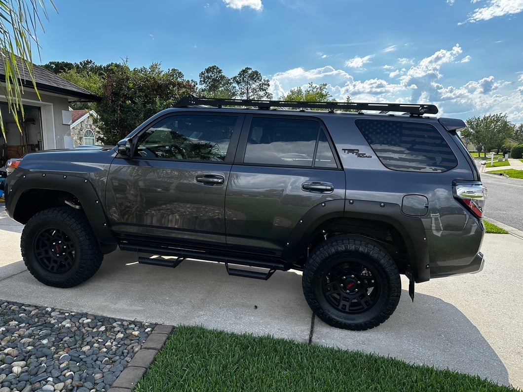 RedRock Pocket Style Fender Flares; Matte Black (14-24 4Runner)
