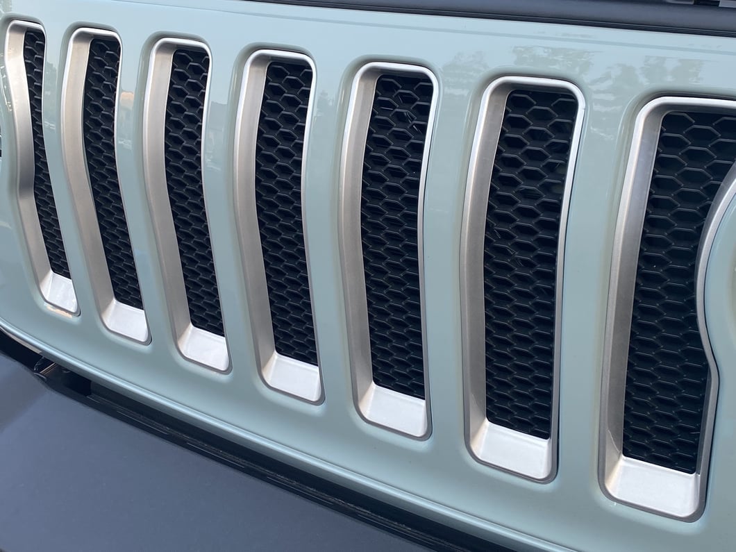 RedRock Grille Inserts; Silver (18-23 Jeep Wrangler JL w/o TrailCam)