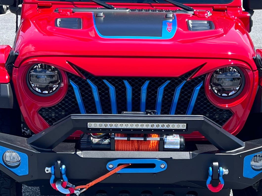 RedRock Titus Grille; Unpainted (18-25 Jeep Wrangler JL w/o TrailCam)