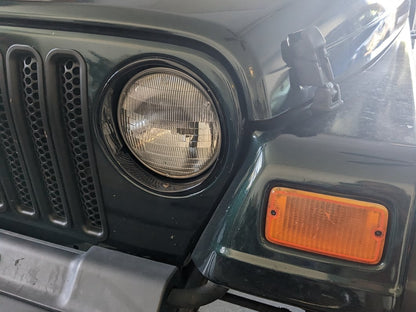 RedRock Headlight Bezels; Gloss Black (97-06 Jeep Wrangler TJ)