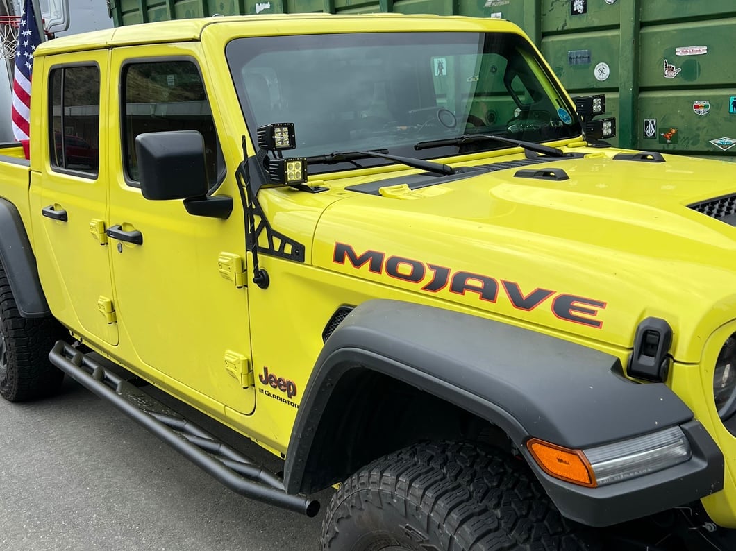 Jeep Licensed by RedRock Rock Sliders with Jeep Logo; Textured Black (20-25 Jeep Gladiator JT)