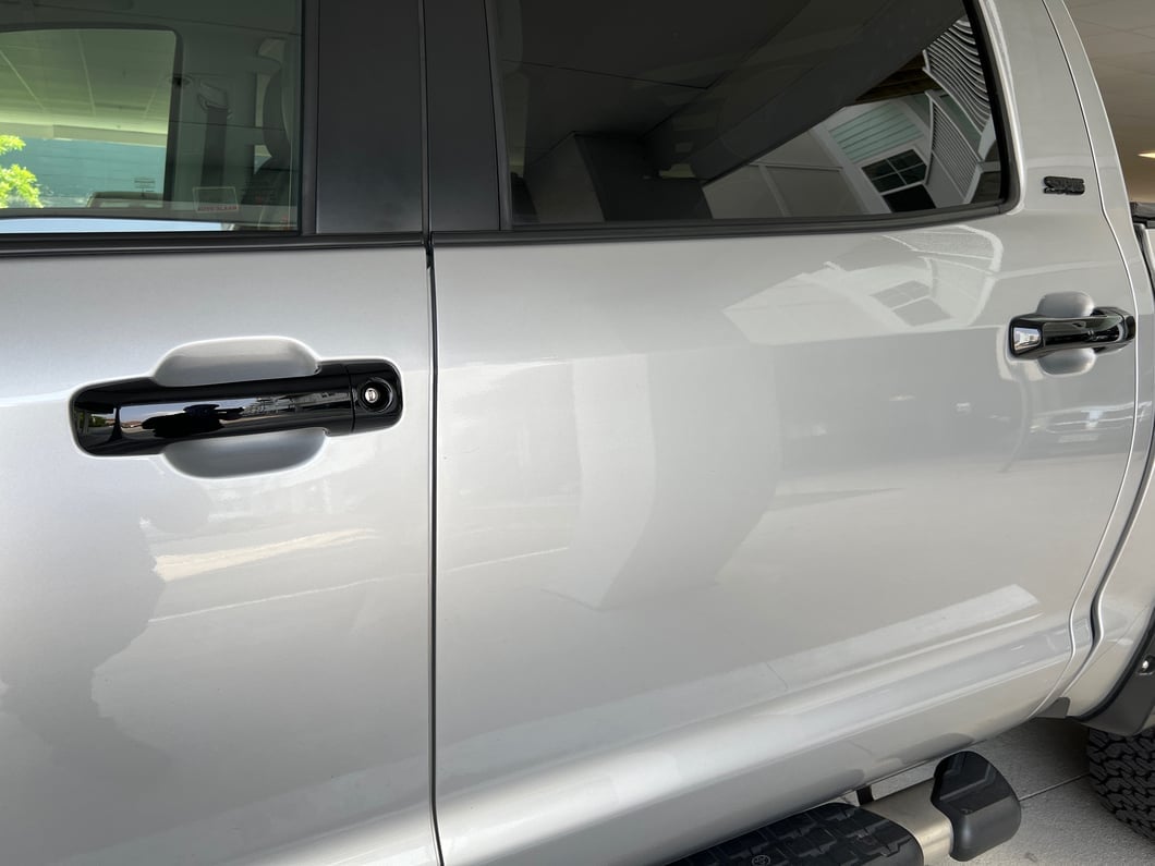 RedRock Door Handle Covers; Gloss Black (07-21 Tundra)