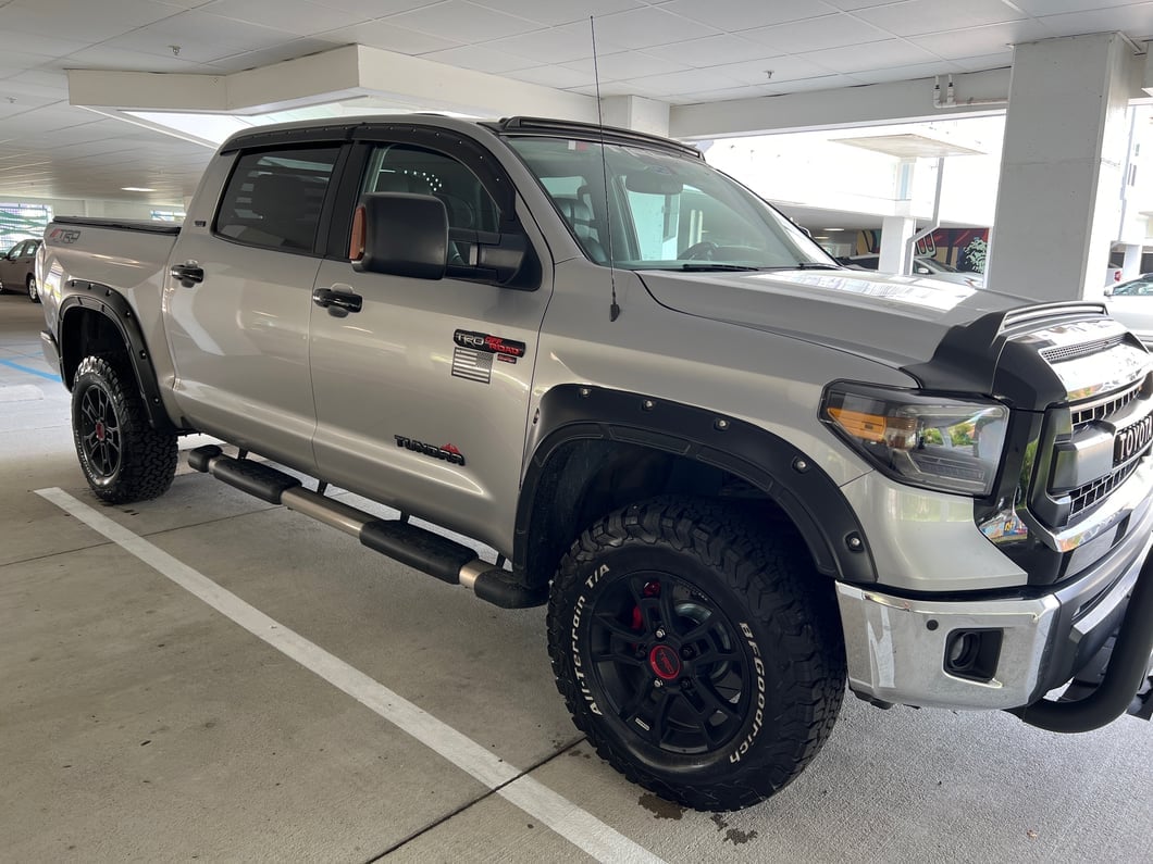 RedRock Door Handle Covers; Gloss Black (07-21 Tundra)