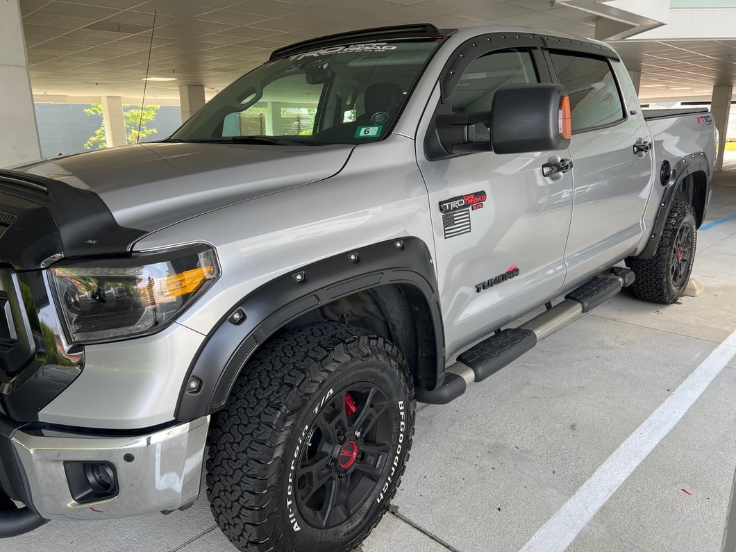 RedRock Door Handle Covers; Gloss Black (07-21 Tundra)