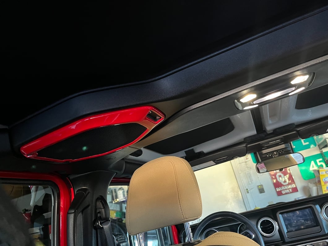 RedRock Roof Speaker Trim; Red (18-23 Jeep Wrangler JL)