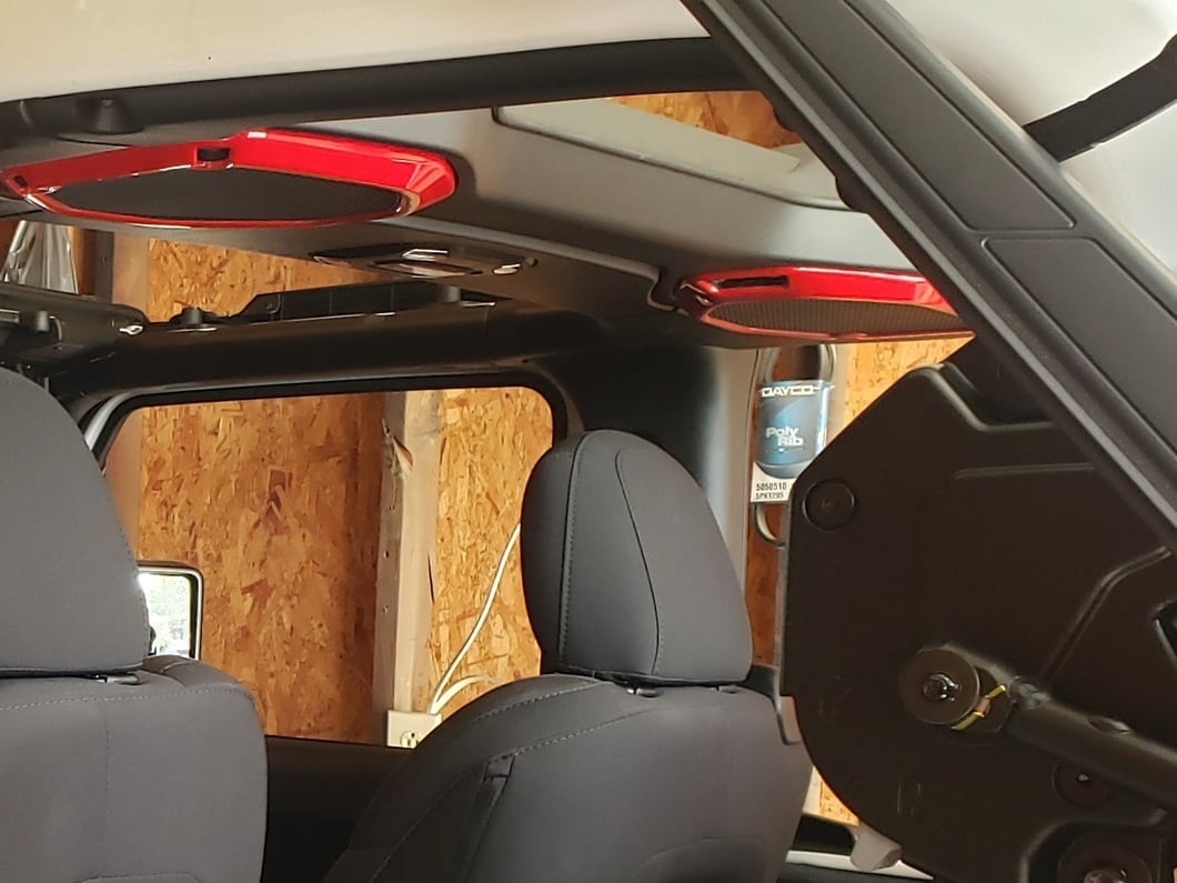 RedRock Roof Speaker Trim; Red (18-23 Jeep Wrangler JL)