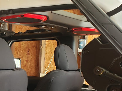 RedRock Roof Speaker Trim; Red (18-23 Jeep Wrangler JL)
