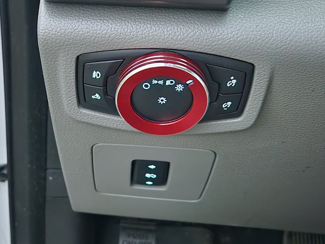 RedRock Billet Aluminum Headlight Knob Cover; Red (15-20 F-150)