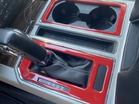 RedRock Start/Stop Button Trim; Red (15-20 F-150)