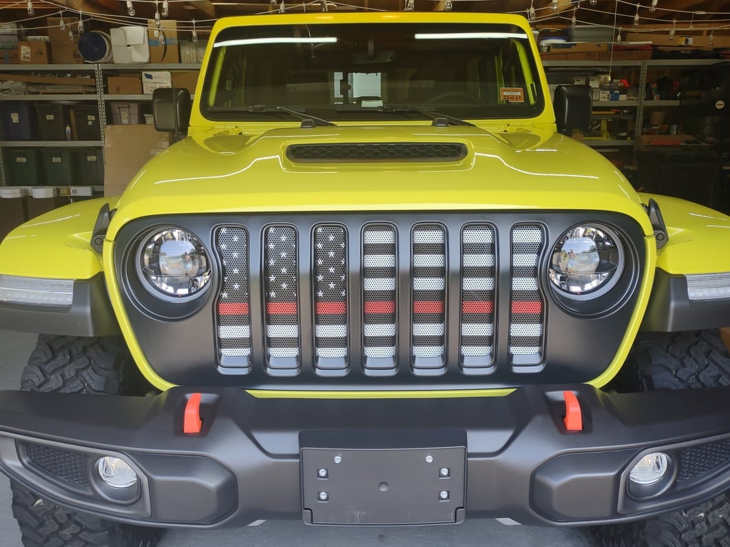 RedRock Grille Insert; Red Line (20-25 Jeep Gladiator JT w/o TrailCam)