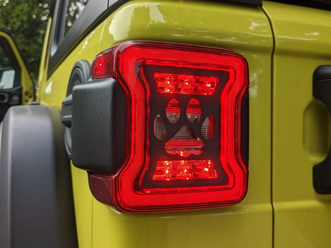 RedRock Paw Tail Light Covers (18-25 Jeep Wrangler JL w/ Factory LED Tail Lights)
