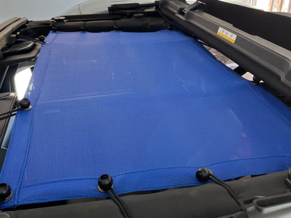 RedRock Mesh Sun Shade; Front; Blue (07-18 Jeep Wrangler JK)