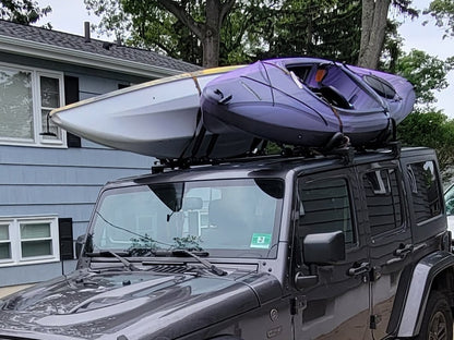 Jeep Licensed by RedRock Two Bar Removable Roof Rack with Jeep Logo (07-18 Jeep Wrangler JK 4-Door)