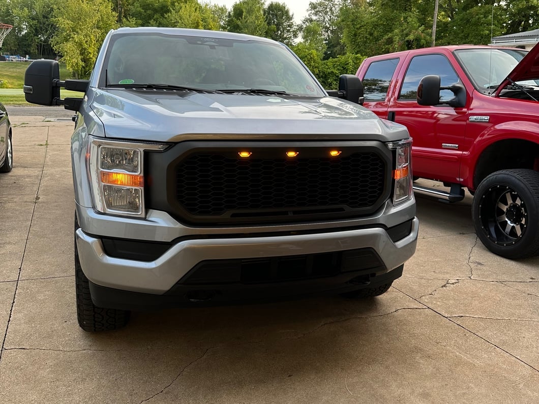 RedRock Baja Upper Replacement Grille with LED Lighting; Charcoal (21-23 F-150, Excluding Raptor & Tremor)