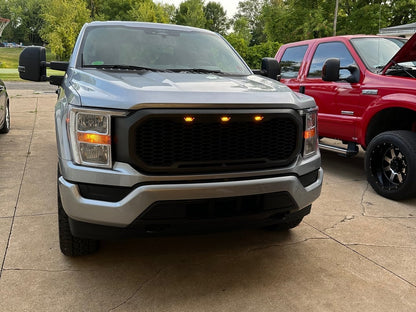 RedRock Baja Upper Replacement Grille with LED Lighting; Charcoal (21-23 F-150, Excluding Raptor & Tremor)